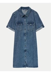 Vero Moda Sukienka jeansowa Jennie 10309665 Niebieski Regular Fit. Kolor: niebieski. Materiał: bawełna #7