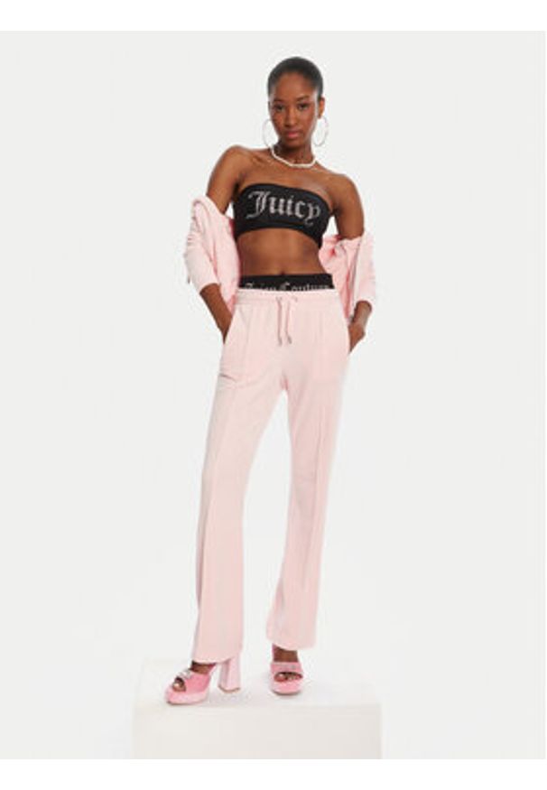 Juicy Couture Bluza Madison JCWA122001 Różowy Slim Fit. Kolor: różowy. Materiał: syntetyk