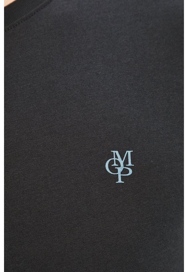 Marc O'Polo - Longsleeve. Okazja: na co dzień. Typ kołnierza: polo. Kolor: niebieski. Materiał: dzianina. Długość rękawa: długi rękaw. Wzór: gładki. Styl: casual