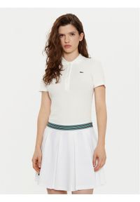 Lacoste Polo DF5377 Écru Slim Fit. Typ kołnierza: polo. Materiał: bawełna