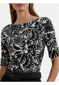 Lauren Ralph Lauren - LAUREN RALPH LAUREN Bluzka 200963940001 Czarny Slim Fit. Kolor: czarny. Materiał: bawełna