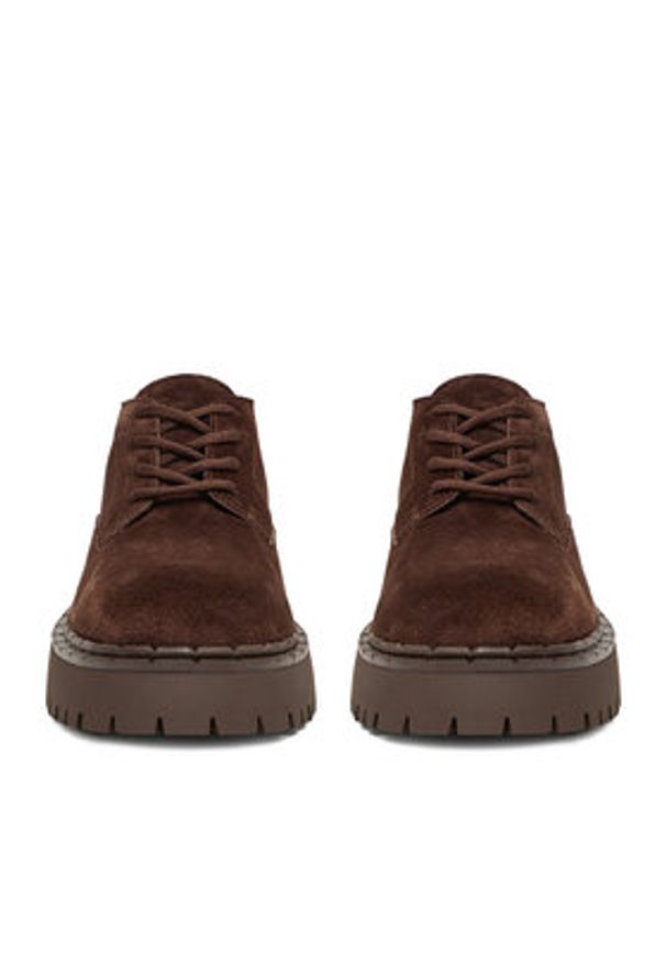 Badura Półbuty EO-ARLETH-25FW12 Brązowy. Kolor: brązowy. Materiał: zamsz, skóra