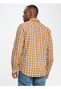 Big-Star - Koszula męska w kratę pomaraŅczowa Wermutiser 701. Typ kołnierza: button down. Kolor: pomarańczowy. Materiał: materiał, bawełna, tkanina. Wzór: haft, kratka. Styl: klasyczny, elegancki #4