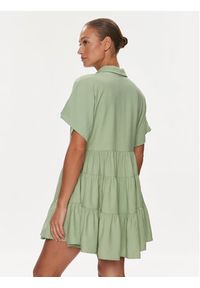 Silvian Heach Sukienka koszulowa GPP23328VE Zielony Regular Fit. Kolor: zielony. Materiał: wiskoza. Typ sukienki: koszulowe #4