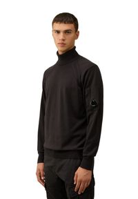 C.P. Company - C.P. COMPANY Czarny męski golf Turtle Neck, Rozmiar XL. Okazja: na co dzień. Typ kołnierza: golf. Kolor: czarny. Materiał: wełna, poliester. Styl: casual, elegancki