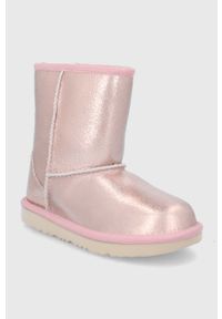 Ugg - UGG Śniegowce dziecięce Classic II kolor złoty. Kolor: złoty. Materiał: wełna, guma #5