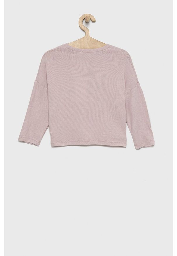 Name it Sweter dziecięcy kolor różowy lekki. Kolor: różowy. Materiał: dzianina. Wzór: gładki