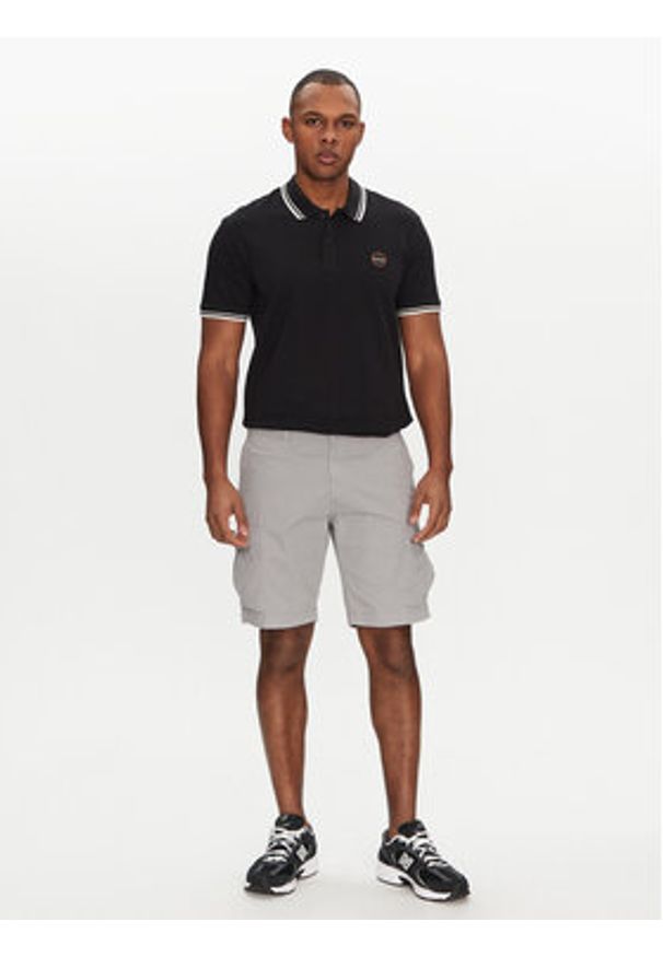 Napapijri Polo E-Macas NP0A4ID59411 Czarny Regular Fit. Typ kołnierza: polo. Kolor: czarny. Materiał: bawełna