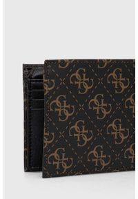 Guess portfel skórzany męski kolor brązowy. Kolor: brązowy. Materiał: skóra #4