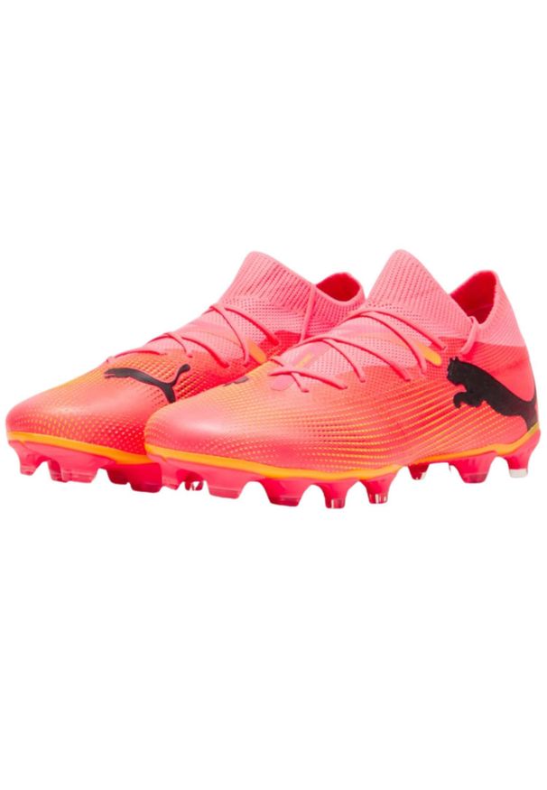 Puma - Buty Piłkarskie Dla Dorosłych Unisex Future 7 Match Firm Ground. Kolor: różowy. Sport: piłka nożna