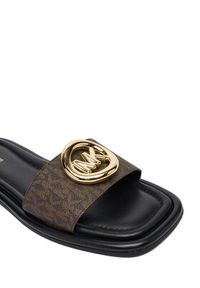 MICHAEL Michael Kors Klapki Milan 40F5MLFS1B Brązowy. Kolor: brązowy. Materiał: skóra #4