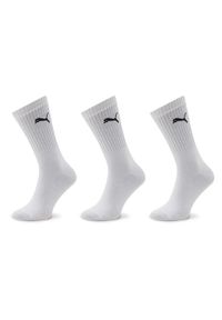 Puma Zestaw 3 par wysokich skarpet unisex 907940 02 Biały. Kolor: biały. Materiał: bawełna, materiał