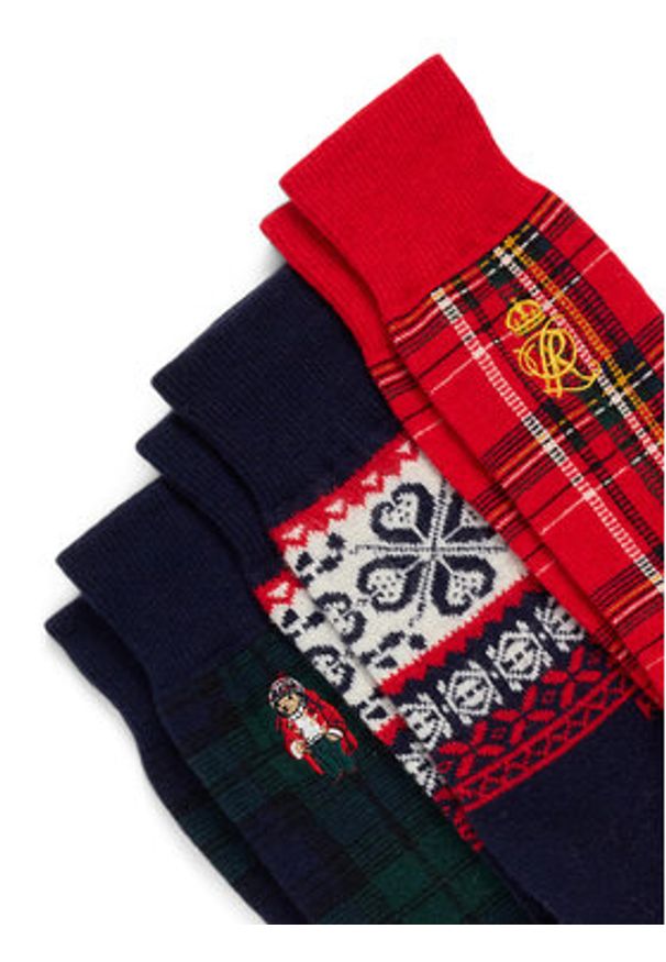 Polo Ralph Lauren Skarpety długie 449958866001 Kolorowy. Materiał: materiał, wełna. Wzór: kolorowy