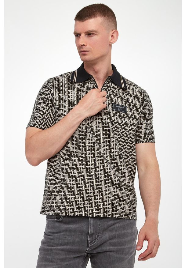 Balmain - Polo męskie logowane BALMAIN. Typ kołnierza: polo