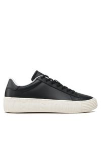Tommy Jeans Sneakersy Leather Outsole EM0EM01213 Czarny. Kolor: czarny. Materiał: skóra
