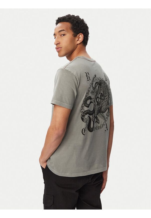 RVCA T-Shirt Benj Battle Ss 23A351540 Zielony Regular Fit. Kolor: zielony. Materiał: bawełna