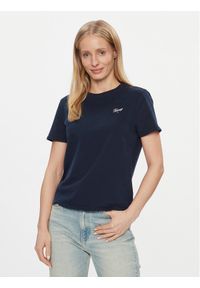 Tommy Jeans T-Shirt Script DW0DW17367 Niebieski Regular Fit. Kolor: niebieski. Materiał: bawełna