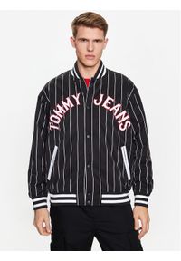 Tommy Jeans Kurtka bomber Pinstripe DM0DM15917 Czarny Relaxed Fit. Kolor: czarny. Materiał: syntetyk #1