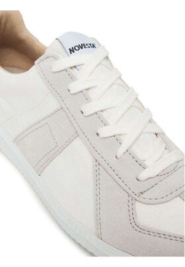 Novesta Sneakersy Gat Summer N454003-002BLN110 Biały. Kolor: biały. Materiał: zamsz, skóra