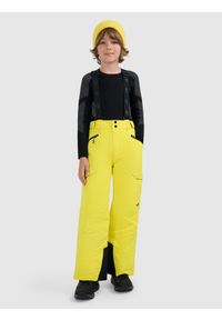 4f - 4F Spodnie narciarskie membrana 8000 chłopięce - żółte 158 (12-13 lat). Kolor: żółty. Materiał: poliester, materiał. Wzór: gładki. Sezon: lato. Sport: narciarstwo #1