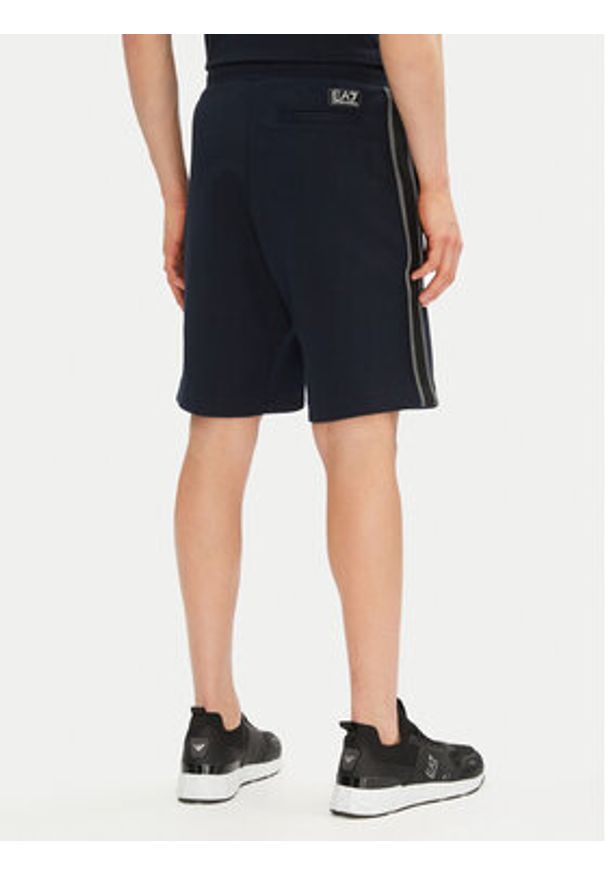 EA7 Emporio Armani Szorty sportowe 7M000544 AF12660 UB102 Granatowy Regular Fit. Kolor: niebieski. Materiał: bawełna, syntetyk. Styl: sportowy