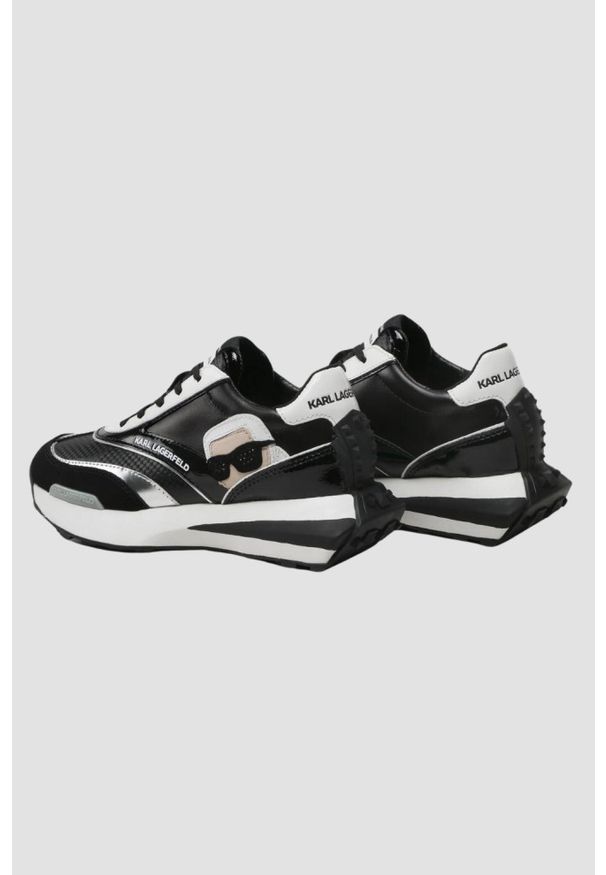 Karl Lagerfeld - KARL LAGERFELD Czarne sneakersy Zone Ikon Lo Runner, Rozmiar 40. Kolor: czarny