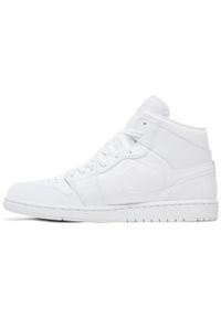 Buty Sportowe Damskie Nike Air Jordan 1 Mid. Okazja: na co dzień. Kolor: biały. Materiał: guma, skóra