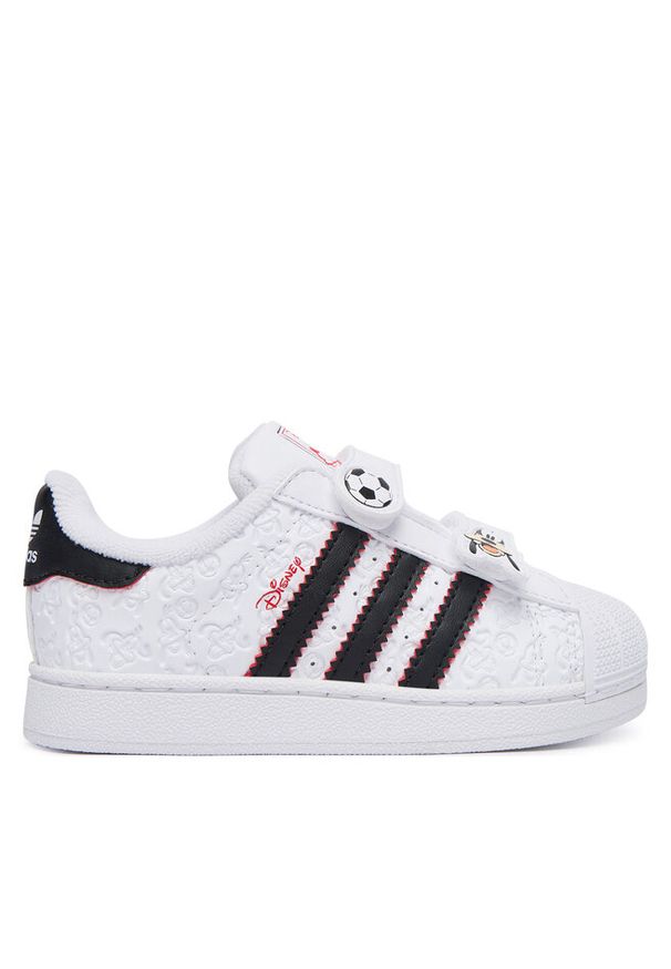 Adidas - Sneakersy adidas. Kolor: biały. Wzór: motyw z bajki. Model: Adidas Superstar