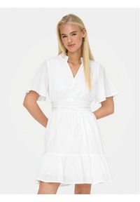 only - ONLY Sukienka codzienna Rarkel 15363615 Biały Regular Fit. Okazja: na co dzień. Kolor: biały. Materiał: bawełna. Typ sukienki: proste. Styl: casual