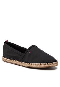 TOMMY HILFIGER - Tommy Hilfiger Espadryle Basic Flat FW0FW06497 Czarny. Kolor: czarny. Materiał: materiał