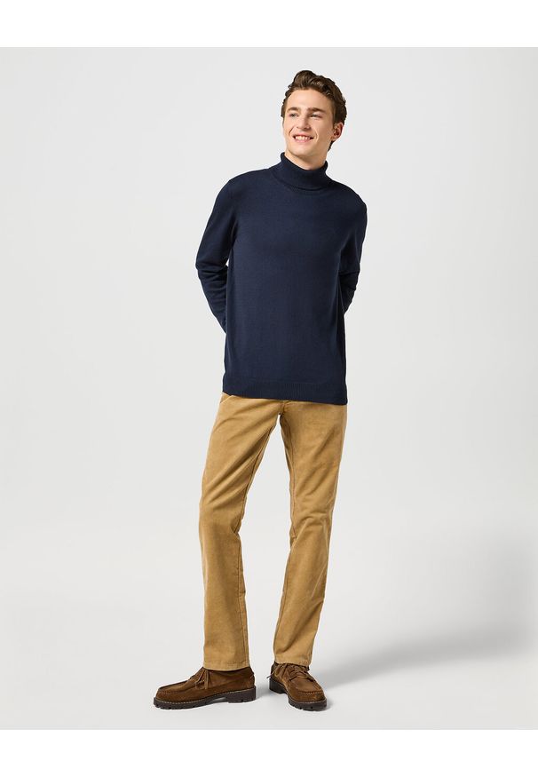Wrangler - WRANGLER MĘSKA BLUZA TURTLENECK DARK NAVY 112357296 W8D8008616