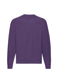 FRUIT OF THE LOOM - Klasyczna Bluza Raglanowa Unisex Dla Dorosłych. Kolor: fioletowy. Długość rękawa: raglanowy rękaw