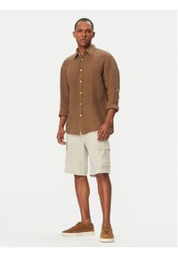 BOSS Szorty materiałowe Sisla 50559366 Szary jasny Relaxed Fit. Kolor: szary. Materiał: len #5