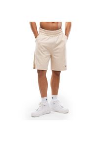 SIROKO - Męskie sportowe krótkie spodenki Lifestyle Siroko IBZ Bang Ivory. Kolor: biały. Materiał: dresówka, materiał. Długość: krótkie. Sezon: lato. Sport: fitness #1