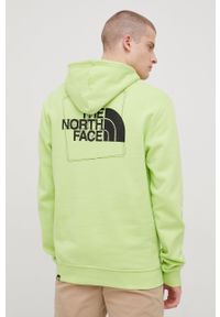 The North Face bluza bawełniana męska kolor zielony z kapturem z nadrukiem. Typ kołnierza: kaptur. Kolor: zielony. Materiał: bawełna. Wzór: nadruk #3