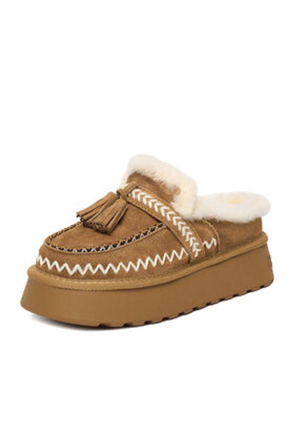 Badura Śniegowce EO-CRYSTAL-TS6291 Brązowy. Kolor: brązowy. Materiał: skóra, zamsz