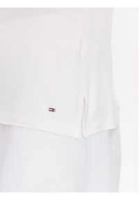 TOMMY HILFIGER - Tommy Hilfiger Polo Split Global WW0WW38831 Écru Slim Fit. Typ kołnierza: polo. Materiał: wiskoza #3