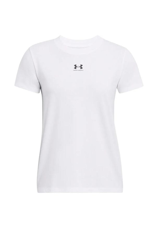 T-shirt damski Under Armour Rival Core. Kolor: wielokolorowy, biały, czarny. Materiał: bawełna, poliester, elastan. Sport: bieganie