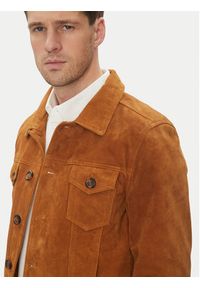Serge Pariente Kurtka skórzana Jeans Brązowy Regular Fit. Kolor: brązowy. Materiał: skóra #2