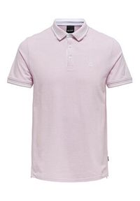 Only & Sons Polo Fletcher 22024827 Różowy Regular Fit. Typ kołnierza: polo. Kolor: różowy. Materiał: bawełna #3