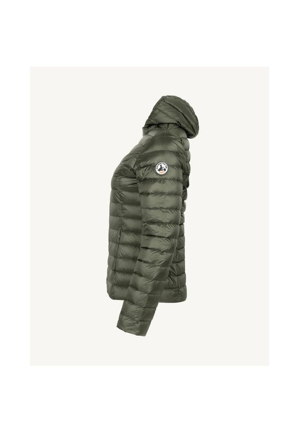 Jott - Damska kurtka z kapturem JOTT Nico Noos. Typ kołnierza: kaptur. Kolor: zielony. Materiał: tkanina, puch. Sezon: zima. Sport: narciarstwo