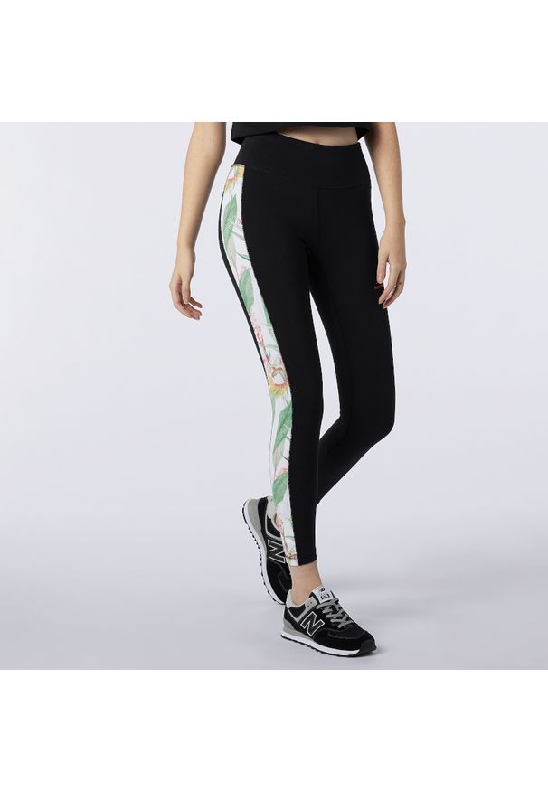 Legginsy New Balance z podwyższonym stanem, w kwiaty