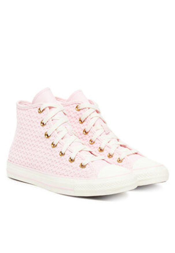 Converse Trampki Chuck Taylor All Star Knit Hi A13643C Różowy. Kolor: różowy. Materiał: materiał