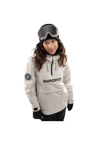 SIROKO - Kurtka snowboardowa damska W6-W Eriz. Kolor: beżowy. Sport: snowboard