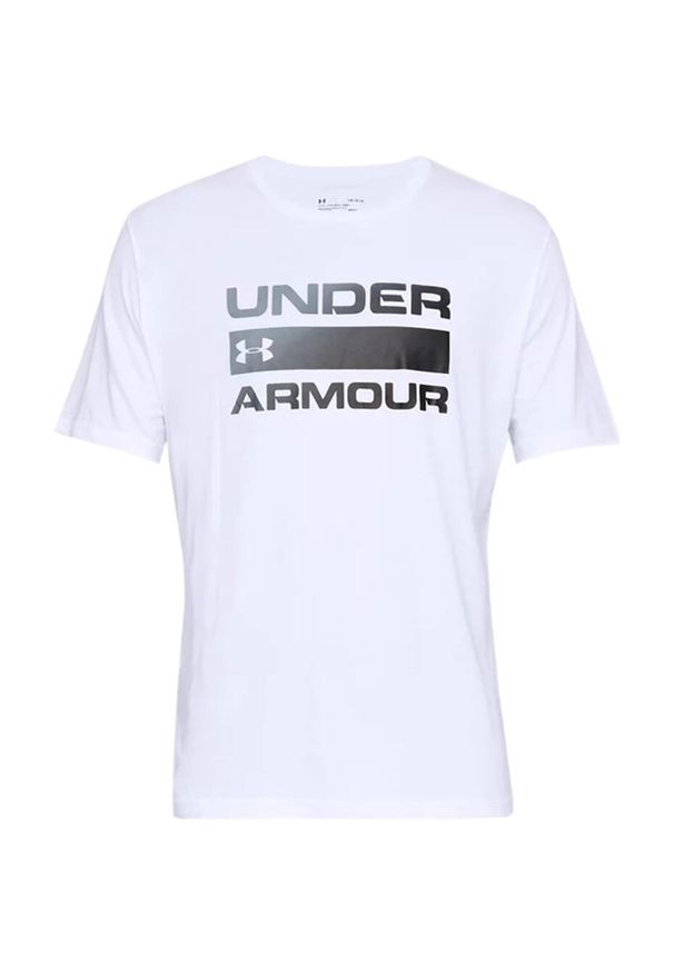 Koszulka treningowa męska Under Armour Team Issue Wordmark SS. Kolor: biały, czarny, wielokolorowy