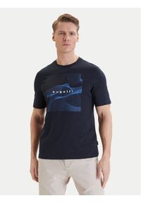 Bugatti T-Shirt 8350-75044C Granatowy Regular Fit. Kolor: niebieski. Materiał: bawełna #1