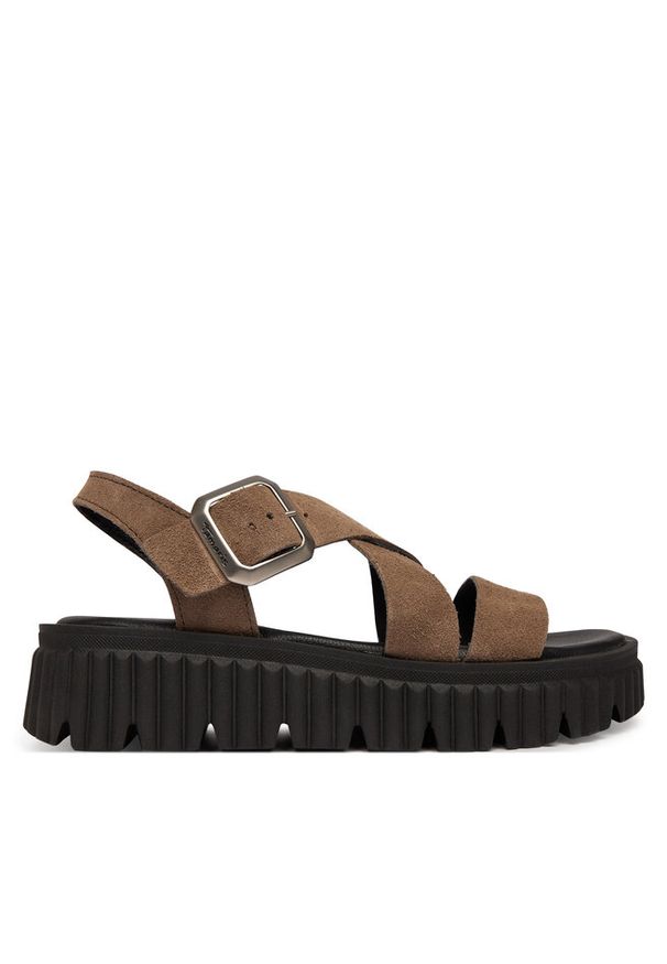 Sandały Tamaris. Kolor: brązowy