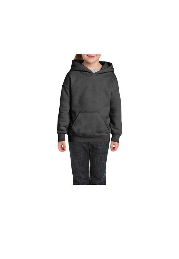 GILDAN - Dziecięca Bluza Unisex Heavy Blend Kaptur. Kolor: szary
