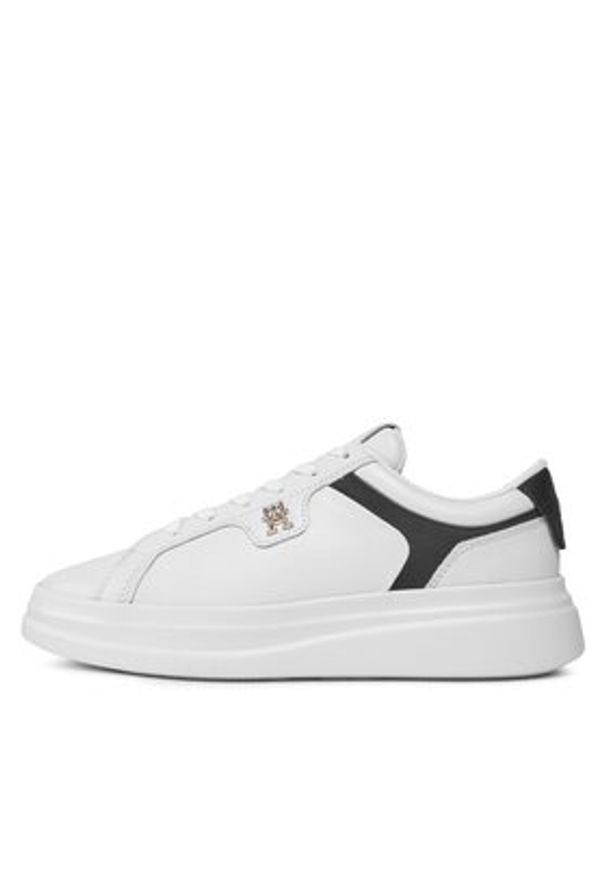 TOMMY HILFIGER - Tommy Hilfiger Sneakersy Pointy Court FW0FW07460 Biały. Kolor: biały. Materiał: skóra