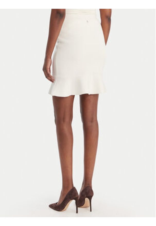 Guess Spódnica mini W6RD75 Z4422 Écru Regular Fit. Materiał: wiskoza
